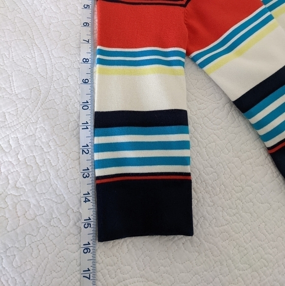 MILLY of NY Bright Colorful Striped Knit Dress S Preppy Shift Dress - Picture 9 of 13